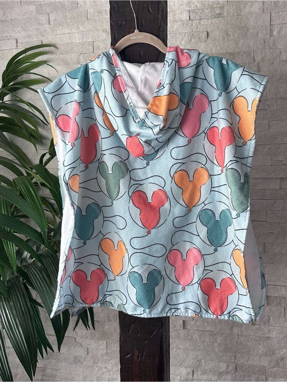 Main Street Smocking Hooded Towel Poncho “Magical Balloons” size 2-8 years